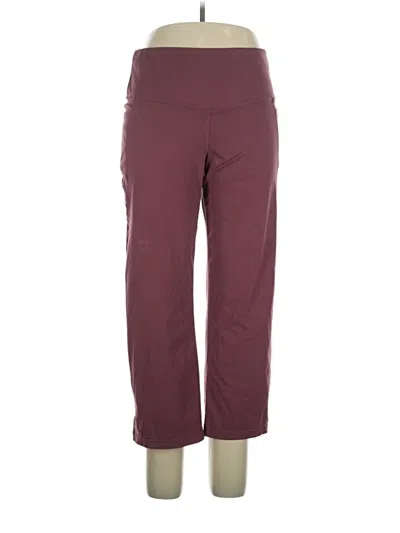 Pre-owned Jockey Active Pants In Burgundy