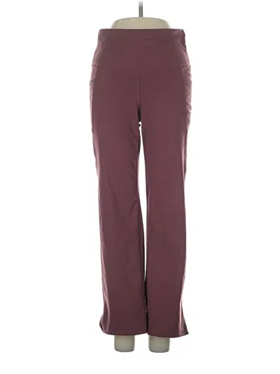 Pre-owned Jockey Active Pants In Burgundy
