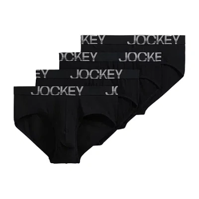 Jockey Active Stretch Mens 4 Pack Support Pouch Briefs 9129 In Black