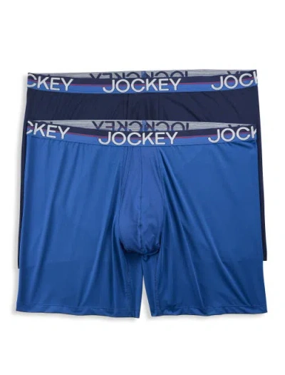 Jockey Big & Tall 2-pk Infinite Cool Boxer Briefs V2 In Blue