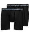 Jockey Big Men's 2-pack Long Leg Boxer Brief Set In Black