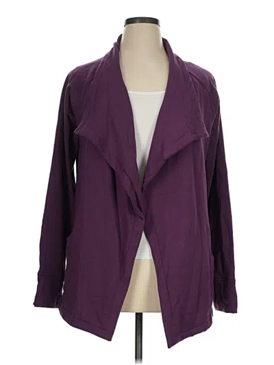 Pre-owned Jockey Cardigan Sweater In Purple