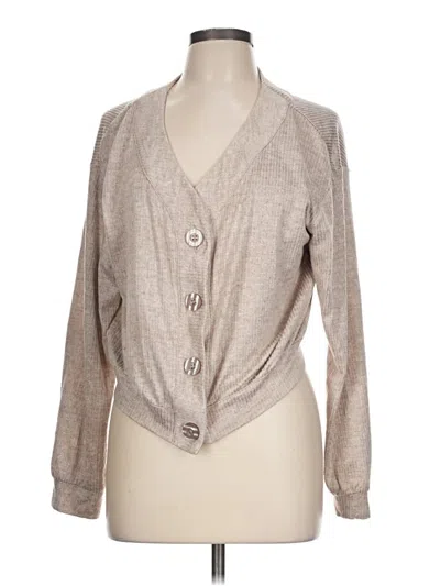 Pre-owned Jockey Cardigan Sweater In Tan