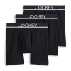 Jockey Casual Cotton Stretch Mens 3 Pack Boxer Briefs 3498 In Black
