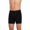Jockey Chafe Proof Cotton Mens 3 Pack Boxer Briefs 9250-004 In Black