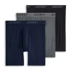 Jockey Chafe Proof Pouch Ultra Soft Modal Long Leg Mens 3 Pack Long Leg Boxer Briefs 3496 In Blue