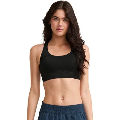 Jockey Contour Hold Mid Impact Racerback Sports Bra In Black