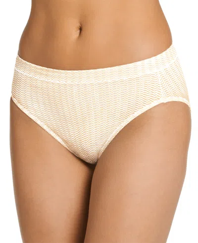 Jockey Cotton Stretch Hi Cut 1555, Available In Extended Sizes In Chevron Sand-print