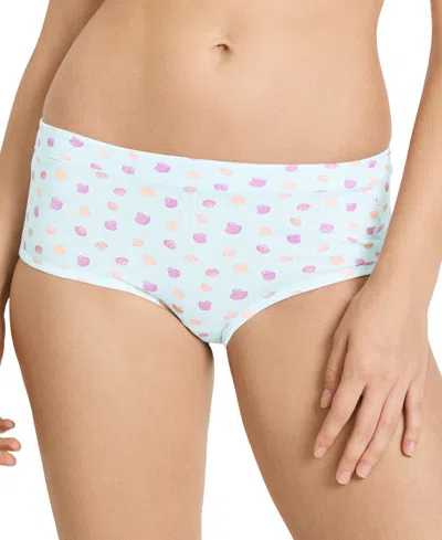 Jockey Cotton Stretch Hipster Underwear 1554 In Mini Shell Dot Blue