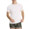 Jockey Cotton Stretch Mens 2 Pack Short Sleeve Crew Neck Moisture Wicking T-shirt Tall In White