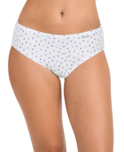 Jockey Elance Bikini Underwear 3 Pack 1489 In Future Dusk,brush Dot Grape-print,floral