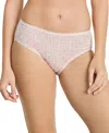 Jockey Elance Bikini Underwear 3 Pack 1489 In Paradise Peach,garden Geo Peach-print,ec