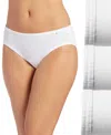 Jockey Elance Bikini Underwear 3 Pack 1489 In White,white,white