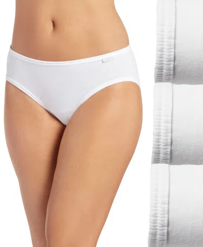Jockey Elance Bikini Underwear 3 Pack 1489 In White,white,white