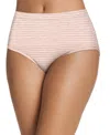 Jockey Elance Breathe Brief 3 Pack Underwear 1542, Extended Sizes In White,sea Shell,rose