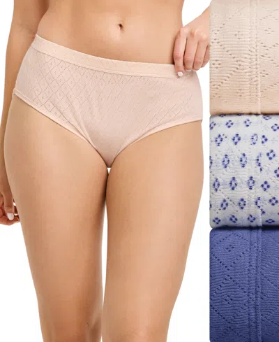 Jockey Elance Breathe Hipster Underwear 3 Pack 1540, Also Available In Extended Sizes In Neutral