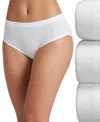 Jockey Elance Breathe Hipster Underwear 3 Pack 1540, Also Available In Extended Sizes In White,white,white