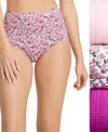 Jockey Elance Brief 3 Pack Underwear 1484, 1486 Extended Sizes In Purple