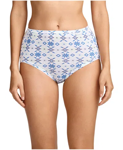 Jockey Elance Brief 3 Pack Underwear 1484, 1486 Extended Sizes In Blue