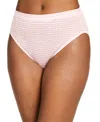 Jockey Elance Cotton French Cut Underwear 3-pk 1541, Extended Sizes In White,sea Shell,rose