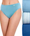 Jockey Elance French Cut 3 Pack Underwear 1485 1487, Extended Sizes In Blue
