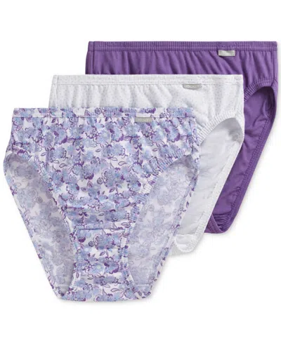 Jockey Elance French Cut 3 Pack Underwear 1485 1487, Extended Sizes In Multi