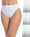 Jockey Elance French Cut 3 Pack Underwear 1485 1487, Extended Sizes In White,white,white