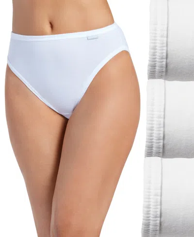 Jockey Elance French Cut 3 Pack Underwear 1485 1487, Extended Sizes In White,white,white