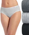 Jockey Elance Hipster Underwear 3 Pack 1482 1488, Also Available In Plus Sizes In Gray