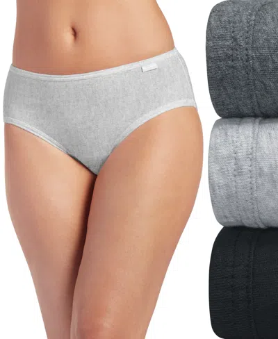 Jockey Elance Hipster Underwear 3 Pack 1482 1488, Also Available In Plus Sizes In Gray