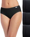 Jockey Elance Hipster Underwear 3 Pack 1482 1488, Also Available In Plus Sizes In Black,black,black