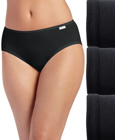 Jockey Elance Hipster Underwear 3 Pack 1482 1488, Also Available In Plus Sizes In Black,black,black