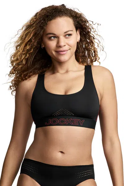 Jockey Everactive Ventracool Air Low-impact Sports Bra In Black