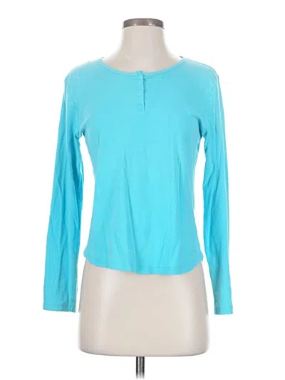 Pre-owned Jockey Long Sleeve Henley Shirt In Teal