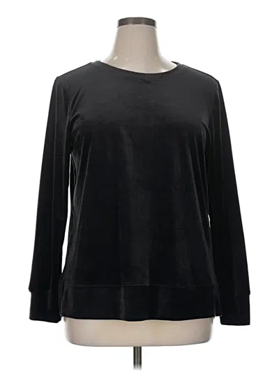 Pre-owned Jockey Long Sleeve Top Black Crew Neck Tops
