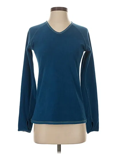 Pre-owned Jockey Long Sleeve Top Blue Crew Neck Tops
