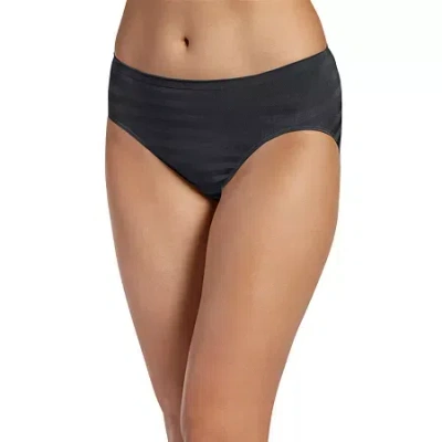 Jockey Matte & Shine Seamfree Hi Cut Panty - 1306 In Black