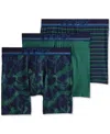 Jockey Men's 3-pack True Style Logo Boxer Briefs In Green