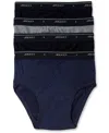 Jockey Men's 4-pack Classic Low-rise Briefs In Navy,black,gray