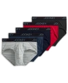 JOCKEY MEN'S 5-PK. LIGHTWEIGHT COTTON-BLEND LOGO BRIEFS