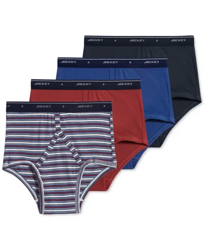 Jockey Men's Classic Collection Full-rise Briefs 4-pack Underwear In Multi