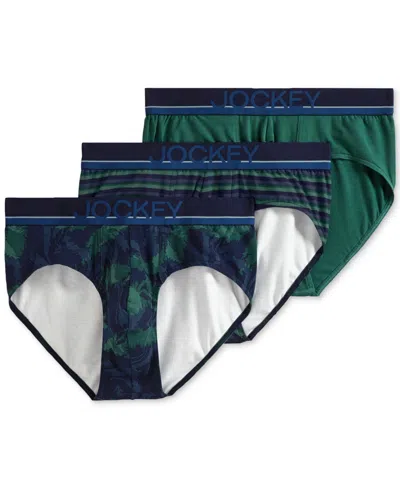 Jockey Men's Cotton-stretch Briefs, Pack Of 3 In Multi