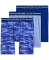 Jockey Men's Stability Pouch Stretch 9" Long Leg Boxer Brief In Soft Sky Blue,midnight Desert Camo,ultra