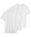 Jockey Men's Stretch Short-sleeve V-neck T-shirts, Pack Of 3 In White
