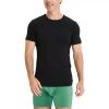 Jockey Mens 3 Pack Short Sleeve Crew Neck Moisture Wicking T-shirt In Black