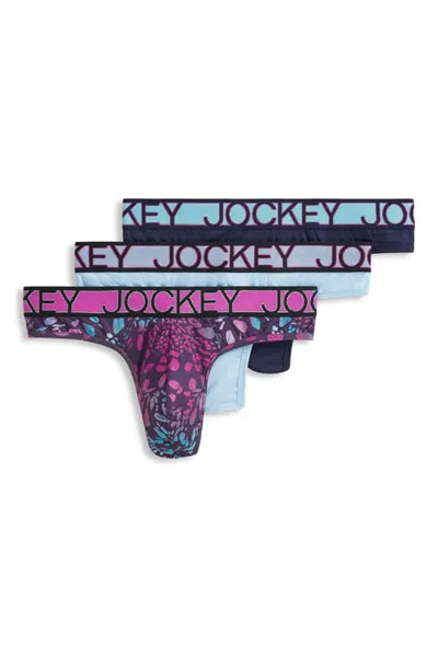 Jockey Microfiber Stretch Thong In Animal Print