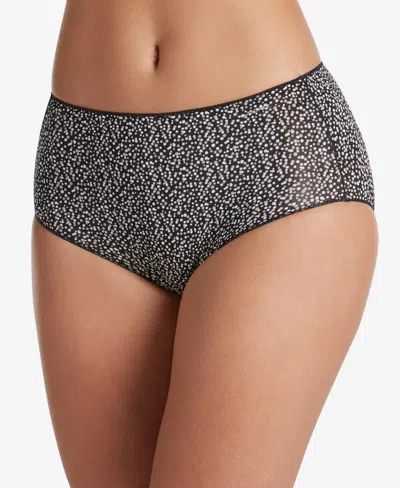 Jockey No Panty Line Promise Hip Brief Underwear 1372, Extended Sizes In Black