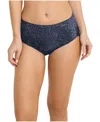 Jockey No Panty Line Promise Hip Brief Underwear 1372, Extended Sizes In Blue