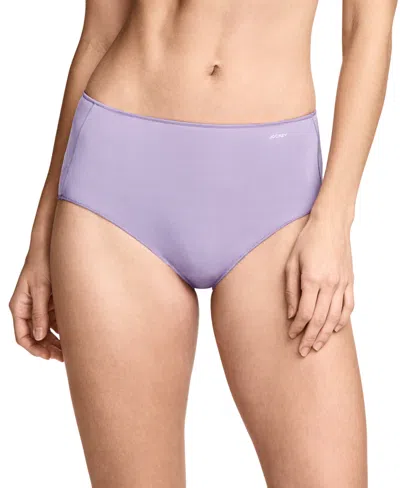 Jockey No Panty Line Promise Hip Brief Underwear 1372, Extended Sizes In Purple