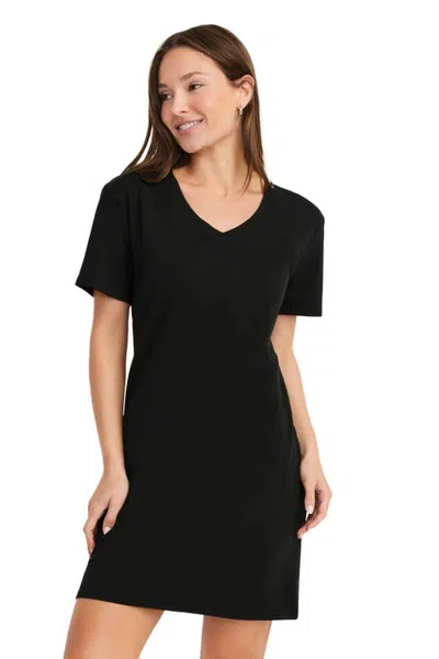 Jockey Organic Cotton Stretch Sleep Shirt In Black